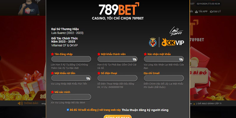 Hướng dẫn đăng ký thành viên tại 789bet